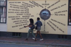 Two ladies walking on nantucket