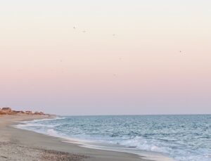 pink and blue sky